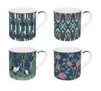 Easylife - Coffret 4 Mugs en Porcelaine Fine 300 ML Mandalay