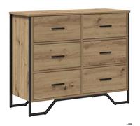 EASYLIFE Commode 6-Tiroir Chêne artisanal 91x35 5x74 5 cm VIDAXL Cadre stable LL15219