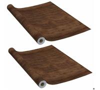 EASYLIFE Films autoadhésifs pour portes 2 pcs Chêne foncé 210x90 cm PVC, VIDAXL, Cadre stable LL444