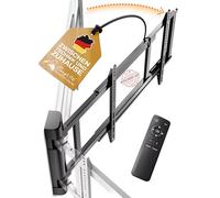 EasyLife Support Mural électrique Pivotant pour TV avec Auto Drive-Out, Ultra Fin 56 mm, Moteur Silencieux, Anti Collision, 32 à 75 ", VESA Jusqu'à 600x400 et 50 kg, Qualité de Métal - Noir