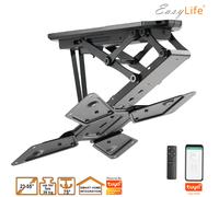 EasyLife Support TV Plafond Motorisé et pivotant, intégration Smart Home, Support VESA Jusqu’à 400x400 pour TV LCD/OLED, Moniteur, écran, Smartboard, 23-55 Pouces, 30 kg - Noir