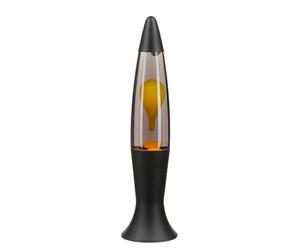 Easylight ROXY Lampe à lave Noir/gris/jaune Design rétro 40 cm de haut Lampe de table pour chambre à coucher salon