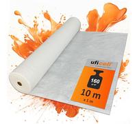 easyliner® non-tissé de peintre avec revêtement adhésif - 10 m² - Qualité supérieure - Poids: 160 g/m² - Protection parfaite pour les revêtements de sol (rouleau de 10 m²)