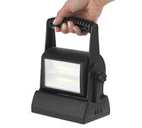 Easymaxx 03004 LED Lampe de travail, lampe de chantier, projecteur, phare, 200 Lumen | 180 °, orientable, avec 2 Super puissants COB de modules, avec piles