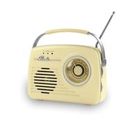 EASYmaxx Batterie-Radio Rétro Vanille Am/Fm Aux USB Carte-Sd Haut-Parleur 50er