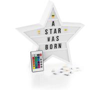 Easymaxx Boîte Lumineuse Del Light Box - Pour Des Messages Textuels Personnalisés Mega-Set Avec 150 Emojis Colorés Et 173 Lettres, Chiffres Et Symboles Interchangeables [Etoile]