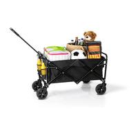 EASYmaxx Chariot de Transport - Charge maximale : 80 kg - Pliable - Design Moderne - Housse en Nylon Robuste - Articulations pivotantes à 360° sur Les Roues Avant - avec poignée Pratique - Noir