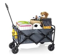 EASYmaxx Chariot Pliable - Pneus Pliables à 360° pour Une capacité de Charge allant jusqu'à 80 kg - Convient pour Le Camping, Le Jardin, Les Excursions - Chariot de Transport Compact avec