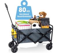 EASYmaxx Chariot pliant, charge jusqu'à 80kg - porte-boisson, roues avant 360