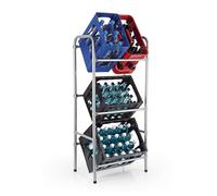 EASYmaxx Étagère en métal pour 3 caisses à boissons | Rangement pratique et organisé sur 3 étages | Étagère de caisse peu encombrante
