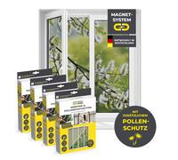 EASYmaxx Insect Protect Moustiquaire & Moustiquaire anti-pollen | avec fixation magnétique | Moustiquaire de fenêtre | Moustiquaire anti-pollen | pour fenêtres jusqu'à 130 x 150 cm | set de 4 pièces