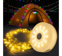 EASYmaxx Guirlande LED 10m Extérieur Jardin Lampe 2-en-1 Pliable