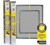 EASYmaxx Insect Protect | Moustiquaire télescopique | Moustiquaire de fenêtre | avec cadre prémonté | moustiquaire extensible | moustiquaire intégrée | anthracite | set de 2 pièces