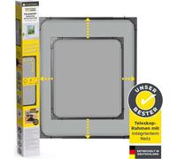 EASYmaxx Insect Protect - Moustiquaire télescopique pour fenêtre - Avec cadre prémonté - Moustiquaire extensible - Moustiquaire intégrée - Anthracite