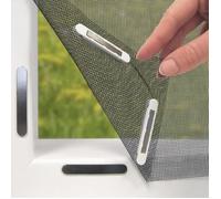 EASYmaxx Moustiquaire de fenêtre avec Magic Click | Peut être découpée individuellement pour toutes les fenêtres jusqu'à 150 x[10]