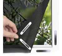 EASYmaxx Moustiquaire de fenêtre avec Protection Contre Le Pollen & Magic Click | Peut être découpée pour des fenêtres jusqu'à 110x130 cm | Montage Facile avec 12 aimants - Pas de perçage [Noir]