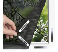 EASYmaxx Moustiquaire de fenêtre avec Protection Contre Le Pollen & Magic Click | Peut être découpée pour des fenêtres jusqu'à 150x180cm | Montage Facile avec 12 aimants - Pas de perçage [Noir]