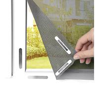 EASYmaxx Moustiquaire de fenêtre avec protection contre le pollen & Magic Click | Peut être découpée pour des fenêtres jusqu'à 150x130cm | Montage facile avec 12 aimants - pas de perçage [Anthracite]
