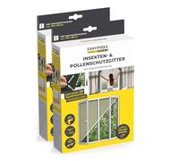 EASYmaxx Moustiquaire de fenêtre avec Protection Contre Le Pollen & Magic Click | Peut être découpée pour des fenêtres jusqu'à 150x180cm | Montage Facile avec 12 aimants - Pas de perçage [2 Pièces]