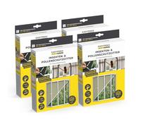 EASYmaxx Moustiquaire de fenêtre avec protection contre le pollen & Magic Click | Peut être découpée pour des fenêtres jusqu'à 150x130cm | Montage facile avec 12 aimants - pas de perçage [4 Pièces]