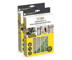 EASYmaxx Moustiquaire de fenêtre avec Protection Contre Le Pollen & Magic Click | Peut être découpée pour des fenêtres jusqu'à 110x130 cm | Montage Facile avec 12 aimants - Pas de perçage [2 Pièces]