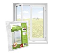 EASYmaxx Moustiquaire de fenêtre avec Velcro | Peut être découpée jusqu'à 150 x 180 cm | Montage facile de la protection anti-insectes - sans percer ni visser | Bande Velcro autocollante [Noir]