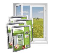 EASYmaxx Moustiquaire pour fenêtre avec bande velcro autocollante, set de 4 - 150x180cm