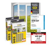 Easymaxx Moustiquaire Fenêtre 2er Set Magnétique Insectes Reseau 150x130