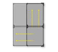 EASYmaxx Moustiquaire Magic Fit 115 x 270 cm anthracite Porte battante