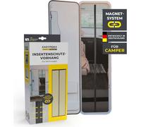 EASYmaxx Moustiquaire pour camping-car 60x180cm noir avec aimant pour la porte