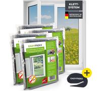 EASYmaxx Moustiquaire pour fenêtre avec bande velcro autocollante, set de 4 - 110x130cm