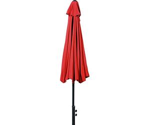EASYmaxx Parasol, Terracotta, 270 x 140 cm, Parasol Semi-Circulaire
