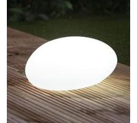 EASYmaxx Pierre de décoration solaire avec changement de couleur Lumière moderne de jardin extérieur avec télécommande Lumière solaire sphérique pour l'intérieur et l'extérieur, étanche selon IP67 G