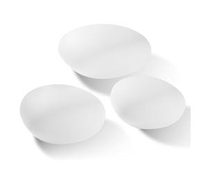 EASYmaxx Pierre solaire décorative set de 3 pièces | Lampe de jardin avec éclairage DEL à changement de couleur | Lampe de jardin extérieure moderne | Télécommande | Effets lumineux magnifiques | IP67