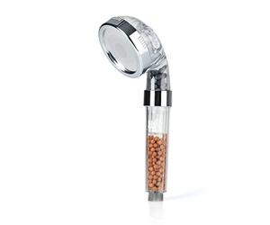 EASYmaxx Pommeau de douche bien-être avec perles minérales et 3 modes d'eau, économise 30 % d'eau à environ 50 % de pression en plus, 344 micro-buses avec fonction de