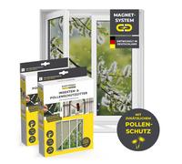 EASYmaxx Insect Protect Moustiquaire & Moustiquaire anti-pollen | avec fixation magnétique | Moustiquaire de fenêtre | Moustiquaire anti-pollen | pour fenêtres jusqu'à 130 x 150 cm | set de 2 pièces