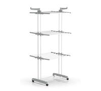 EASYmaxx Séchoir à linge pliable | Séchage efficace avec 3 niveaux, 2 ailes latérales et montage facile | Peu encombrant, polyvalent et mobile pour l'intérieur et l'extérieur