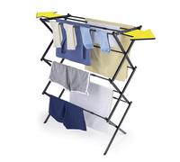 EASYmaxx Séchoir à Linge télescopique 1200 - Longueur de séchage : 12 m - Extensible jusqu'à Environ 108 cm de Large - Séchoir Rotatif pour Chemises, Pantalons, Serviettes, etc. - Sèche-Linge sans