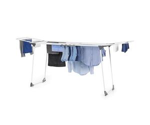 EASYmaxx Séchoir de Linge XXL | Séchage Efficace pour 2-3 Charges de Linge | Idéal pour Le Linge de lit & Les Grandes pièces | Pliable pour Un Gain de Place | 185- Max. 250 x 56 x 98cm