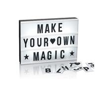 EASYmaxx Set de boîtes à lumière LED |Incluant 173 lettres et symboles interchangeables | Au choix sur piles ou par connexion USB [format A4].