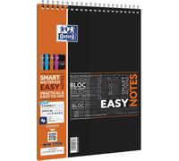 Easynotes Bloc-Notes Ã€ Spirales Format A4+ 160 Pages Réglure Lignée 7mm Couverture Polypro Couleur Aléatoire