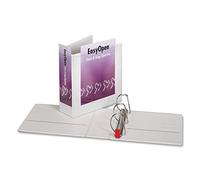 EasyOpen ClearVue Locking Slant-D Ring Binder, 4, White, Sold as 1 Each