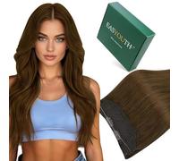 Easyouth Extension Cheveux Naturel Fil Invisible Brun Extension a Fil Cheveux Humain 40cm Brun Wire in Extensions Cheyeux a Fils Vrais Invisible 80g #4