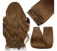 Easyouth Extension de Cheveux Naturel Butterfly Weft Brun Cuivré Cheveux Humains Remy Brun Cuivré Extension Naturel Tissage Invisible à Trous PU 1 Pièce 50cm 100g #330