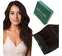 Easyouth Extension Fil Cheveux Remy Hair Fil Invisible Wire Extensions Brun Foncé Wire Hair Extensions de Cheveux Humains Fils avec Clips 100g 20Pouce/50cm #2
