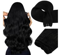 Easyouth Extension Tissage Cheveux Naturel Noir Extension a Tissage Humain Cheveux Plus Noir Weft Extensions Remy Hair Vrais Droit 45cm 100g #1