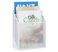 EasyPAG Corbeilles à Courrier 3 Compartiments A4 Métal,Banette de Rangement Bureau,Porte-Revues,Organisateur de Bureau,Porte Document Mural,Range Papier pour Masion & École,Blanc