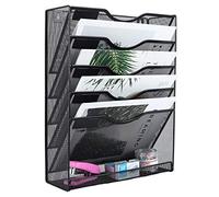 Easypag mural en maille File support organiseur littérature Rack 5 compartiments Upgrade Black