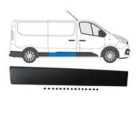 EasyParts Bande de protection de portière latérale de rechange avec clips pour Renault Trafic/Vauxhall Vivaro/Fiat Talento/pour tous les modèles de 2014 à 2020 noir/gris
