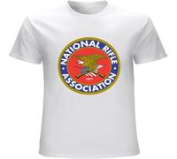 Easypitwy Men's National Rifle Association T Shirt White M
